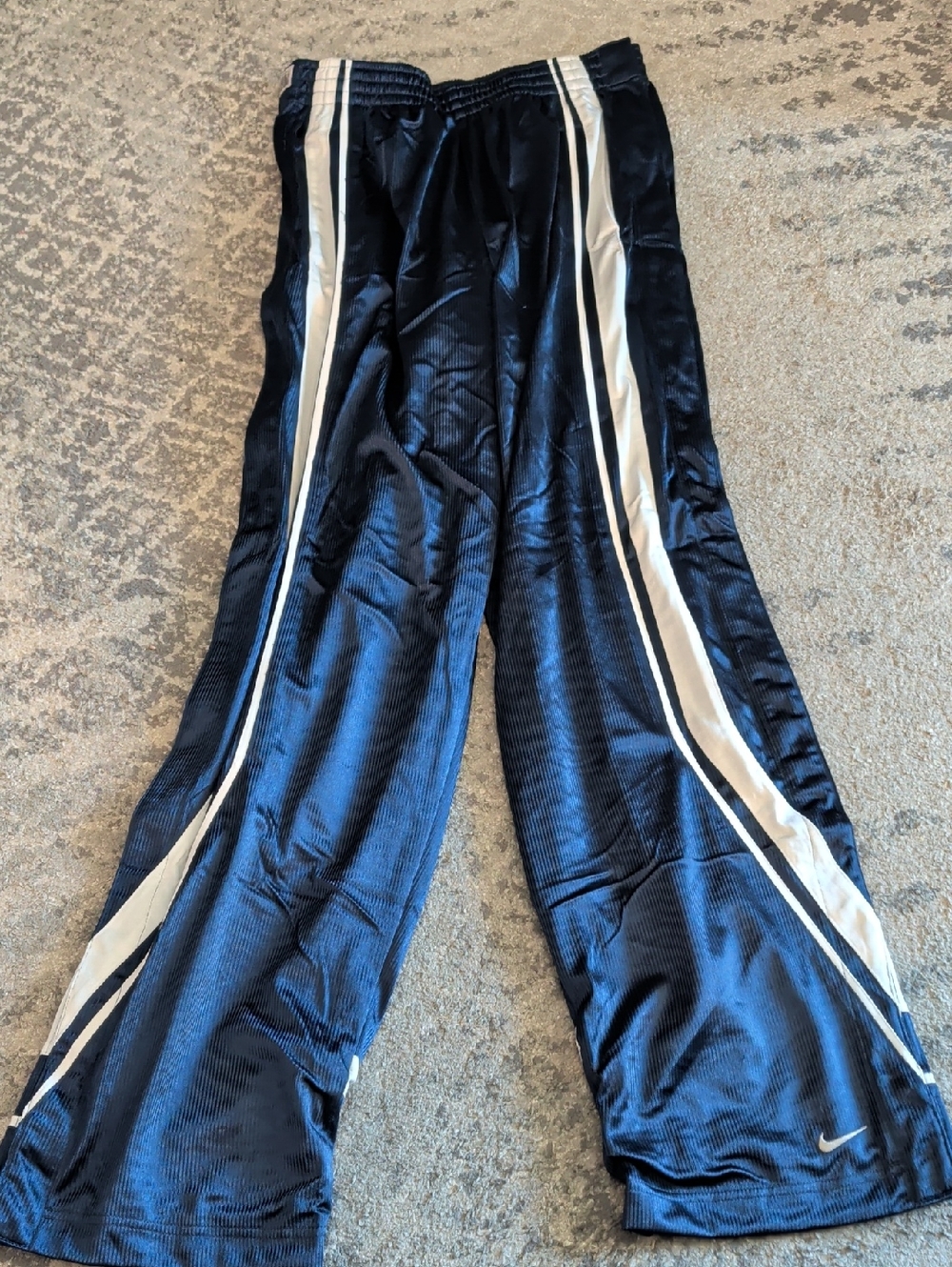 Nike Black Mesh Athletic Shorts with White Tag Swoosh